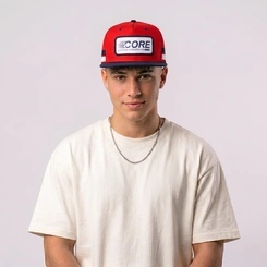 Boné Masculino Snapback Aba Reta Vermelho Overcore