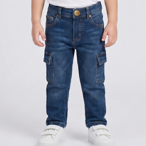 Calça Infantil Menino Jeans Cargo Paparrel