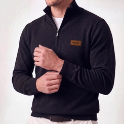 Suéter Masculino Red Nose Tricô Meio Zíper Gola Alta Original