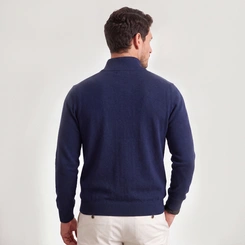 Suéter Masculino Red Nose Tricô Meio Zíper Gola Alta Original