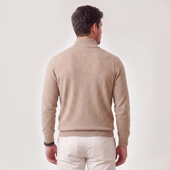 Suéter Masculino Red Nose Tricô Meio Zíper Gola Alta Original