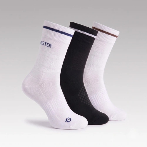 Kit 3 Pares De Meias Masculinas Atoalhadas Cano Médio Gangster