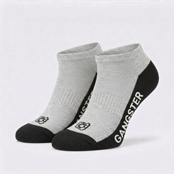 Kit 3 Pares De Meias Masculinas Invisíveis Atoalhadas Gangster