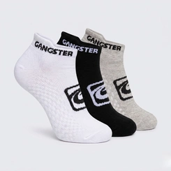 Kit 3 Pares De Meias Masculinas Soquete Atoalhadas Gangster