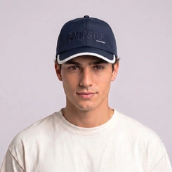 Boné Masculino Strapback Aba Curva Com Logo Gangster