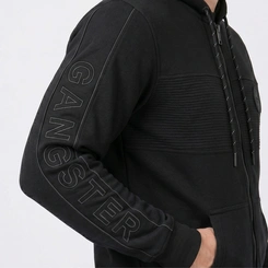 Blusa De Moletom Masculina Com Capuz E Zíper Gangster