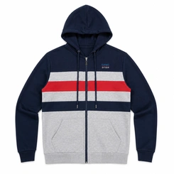 Blusa De Moletom Masculina Bicolor Com Zíper E Capuz Gangster