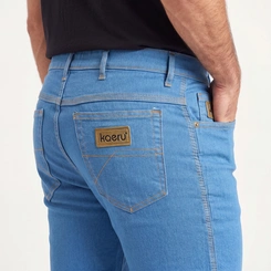 Calça Jeans Masculina Kaeru Elastano Tradicional Reta