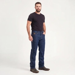 Calça Jeans Masculina Kaeru Elastano Tradicional Reta