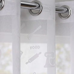 Cortina Para Cozinha Rubi 2,20m x 1,20m Estampa Bella Janela