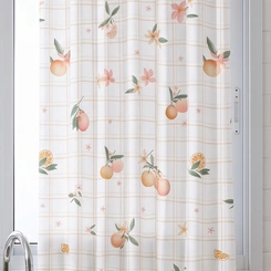 Cortina Curta Para Cozinha Luna Estampada 2,20m x 1,20m Bella Janela