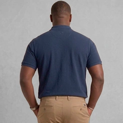 Camisa Polo Masculina Manga Curta Piquet Plus Size Lisa