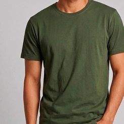 Camiseta Masculina Básica Lisa Em Algodão
