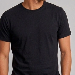 Camiseta Masculina Básica Lisa Em Algodão