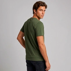 Camiseta Masculina Básica Lisa Em Algodão