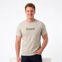 Camiseta  Masculina Estampada Forest Manga Curta