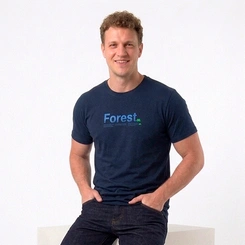 Camiseta  Masculina Estampada Forest Manga Curta