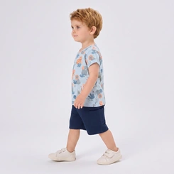 Conjunto Infantil Menino Camiseta E Bermuda Safari Rovi Kids