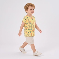 Conjunto Infantil Menino Camiseta E Bermuda Safari Rovi Kids