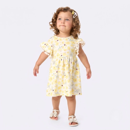 Vestido Infantil Menina Estampado Abelhinhas Rovi Kids