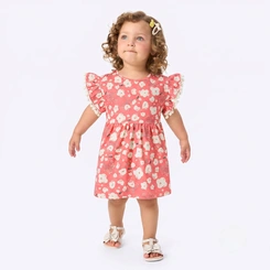 Vestido Infantil Menina Estampado Abelhinhas Rovi Kids