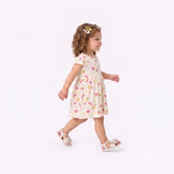 Vestido Infantil Menina Estampado Abelhinhas Rovi Kids