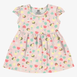 Vestido Infantil Menina Estampado Abelhinhas Rovi Kids