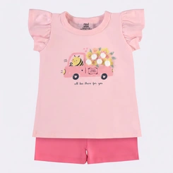 Conjunto Infantil Menina Blusa E Shorts Abelhinha Rovi Kids