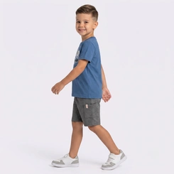 Conjunto Infantil Menino Camiseta E Bermuda Wild Rovi Kids