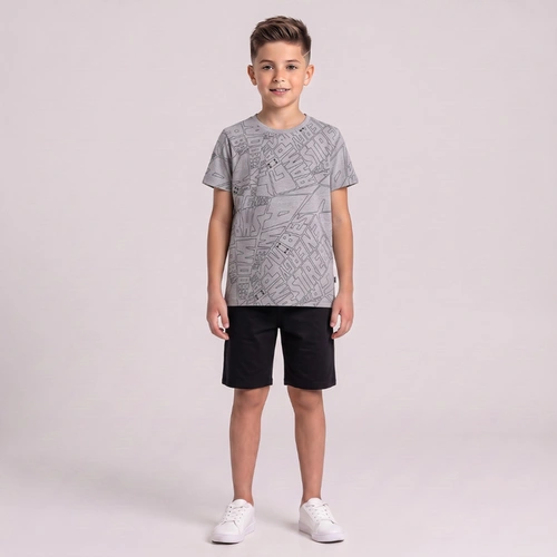 Conjunto Juvenil Masculino Camiseta E Bermuda Street Rovitex