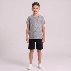 Conjunto Juvenil Masculino Camiseta E Bermuda Street Rovitex