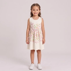 Vestido Infantil Menina Estampado Flores Rovi Kids