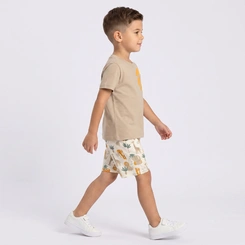 Conjunto Infantil Menino Camiseta E Bermuda Leão Rovi Kids