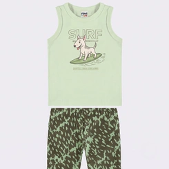 Conjunto Infantil Menino Regata E Bermuda Surf Rovi Kids