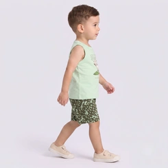 Conjunto Infantil Menino Regata E Bermuda Surf Rovi Kids