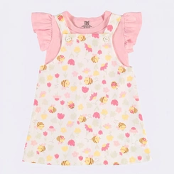 Conjunto Infantil Menina Salopete Abelha Rovi Kids