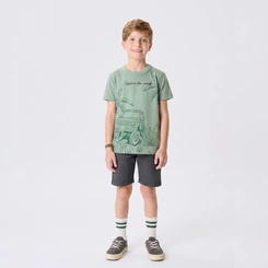 Conjunto Infantil Menino Camiseta E Bermuda Jipe Rovi Kids