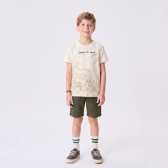 Conjunto Infantil Menino Camiseta E Bermuda Jipe Rovi Kids