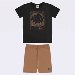 Conjunto Juvenil Masculino Camiseta E Bermuda SK8 Rovitex