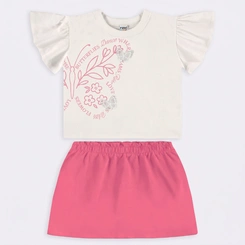 Conjunto Juvenil Feminino Blusa E Shorts Saia Rovitex