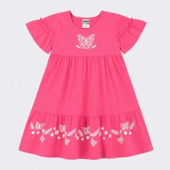 Vestido Infantil Menina Estampado Borboletas Rovi Kids