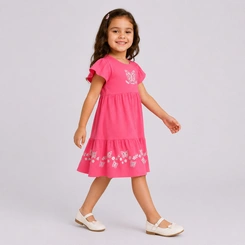 Vestido Infantil Menina Estampado Borboletas Rovi Kids