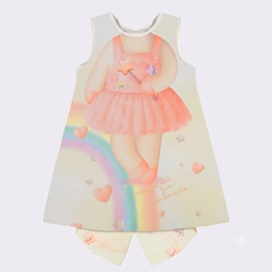 Vestido Infantil Menina Estampado Com Asas Interativas Rovi Kids