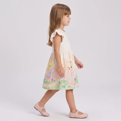 Vestido Infantil Menina Estampado Ursinha Rovi Kids