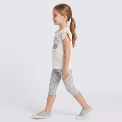 Conjunto Infantil Menina Blusa E Shorts Estampados Rovi Kids