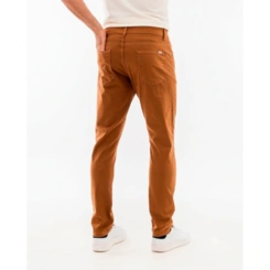 Calça Masculina Skinny Em Sarja Bege Prs
