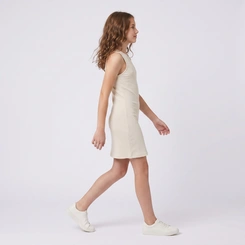 Vestido Juvenil Feminino Malha Canelada Ribana Minty