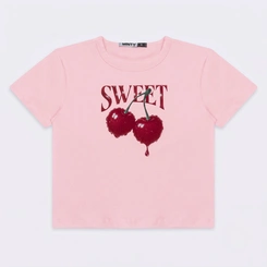 Camiseta T-Shirt Juvenil Feminina Estampada Sweet Minty