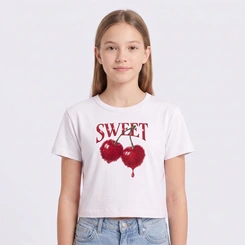 Camiseta T-Shirt Juvenil Feminina Estampada Sweet Minty