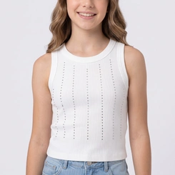Regata Juvenil Feminina Ribana Com Strass Minty